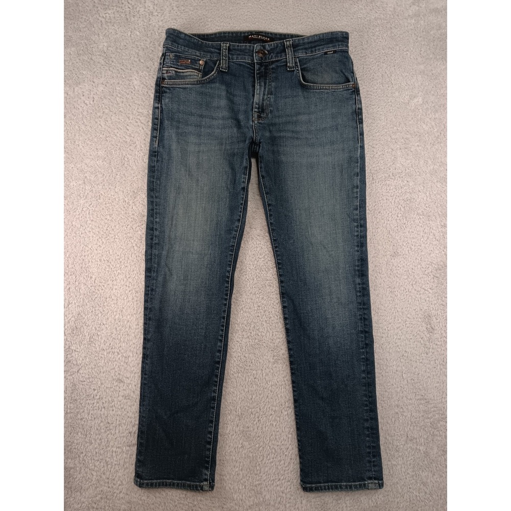 Mavi Black Jeans Men 32x30 Blue Marcus Slim Straight Leg Premium Denim